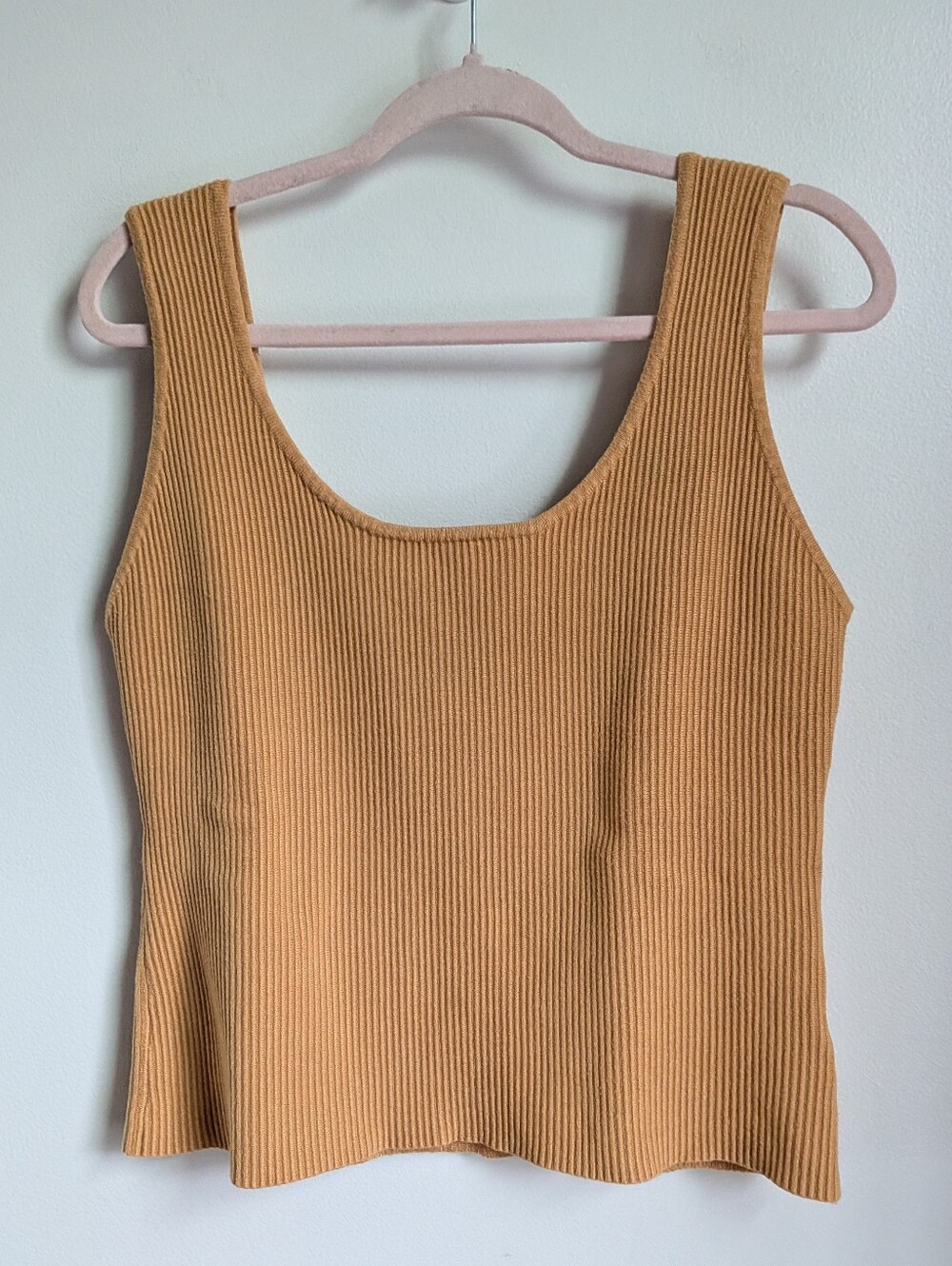 HOUSE OF HARLOW Yellow Feminine Stretchy Ribbed Knit Tank Top Six Extra-Large